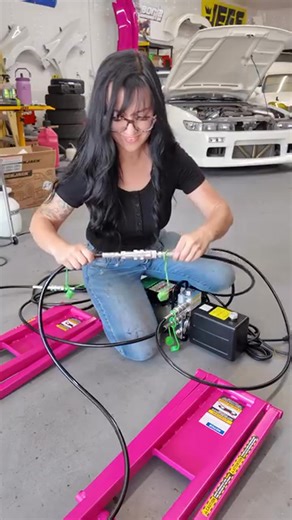 1.8K views · 101 reactions | Got these new QuickJack car lifts and they are pink for breast cancer awareness month #cars | mechanical work | Facebook