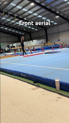 Front Aerial practice for beam #gymnast #gymnasticsbeam #training #practice