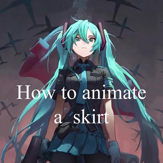Hatsune Miku skirt animation in after effects #hatsunemiku #tutorial #animation #ミク