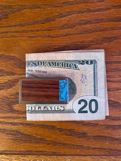 Skywest Vintage Money Clip - Turquoise Inlay - Etsy Israel