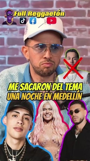 El Cantante De La Ghetto Cuenta que el tema Una Noche En Medellín el grabó su parte, e inexplicablemente lo sacaron del tema. #delaghetto #ryancastro #karolg #crismj