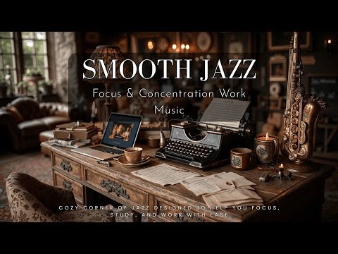 Smooth Jazz Study Session & Work Focus ~ Calm Cafe Ambience for Productivity
