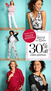 FLASH SALE—FREE shipping + 30% off everything. Click quick or you’ll miss it! | TALBOTS | Facebook
