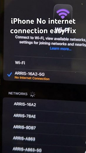 IPhone WiFi no internet connection easy fix