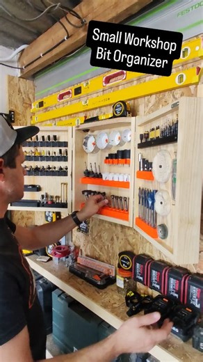 Woodwork Junkie on Instagram: "Getting my bits stored and organized. Everything in one place with easy access. #workshoporganization #bitstorage"