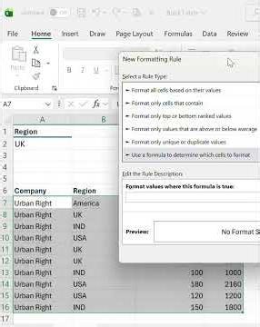 Highlight Row by selecting from dropdown #excel