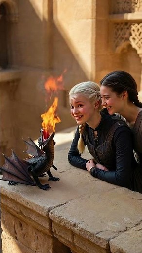 Tiny Dragon Breathes Fire — Their Reaction Makes This Fantasy Moment Magical