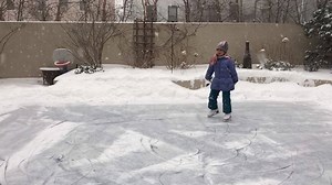 Time to get that backyard skating rink going! If it is not cold enough to keep natural ice, you can always get a PolyGlide Ice surface. Enjoy your winter fun! Tim Giardina | Ice Theatre of New York, Inc.