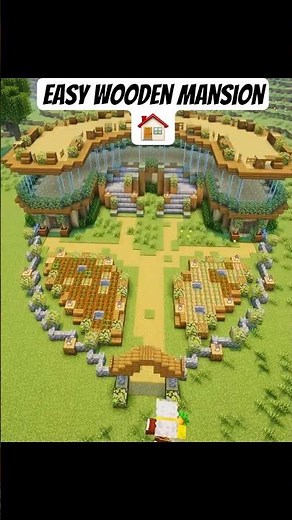 The perfect Minecraft wooden Mansion 🌲|| MINECRAFT #shorts