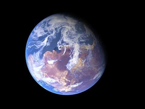 5億年前の地球。ゴンドワナ大陸のシミュレーション