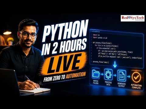 Python Automation in 2 Hours LIVE: Learn, Code and Build Your First Automation | Red9SysTech