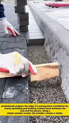 Professional Curb Edge Paver Installation | Fast Gravel Base Leveling Technique‎