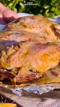 Whole Stuffed Goat Slow Roasted Over Fire 🔥 Ultimate Feast #food #cooking