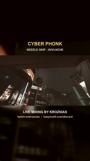 Cyberpunk 2077 Night Drive, NEEDLE SKIP by AVVLNCHE | Cyber Phonk Live Mix by KROZNIAS #shorts