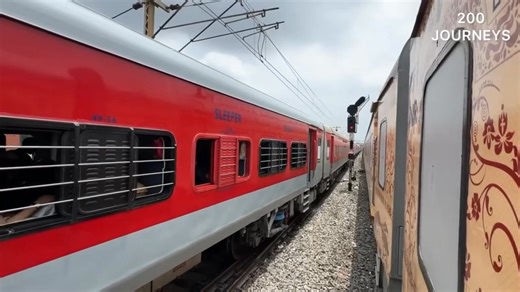 Dangerous Parallel Run between two Trains❤️ | 200Journeys