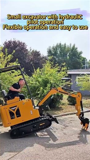 Manual tilling is slow and tiring, while a small excavator can easily till a large area of ​​land.