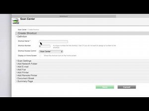 Scan Center—Creating a shortcut for administrators