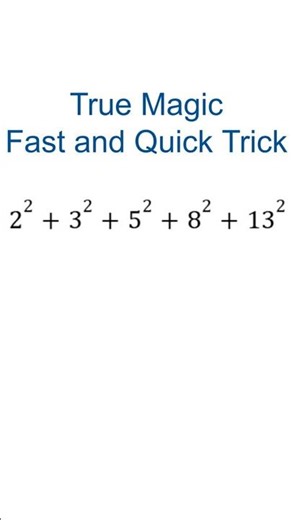 Math Magic: Sum of Squares in SECONDS! ✨ #Shorts#MathTricks#Fibonacci#MentalMath#Education