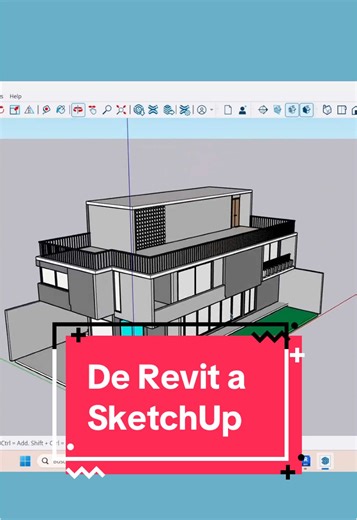 ¿Necesitas exportar tu modelo de Revit a SketchUp? Aquí te explico cómo hacerlo paso a paso 🔄✨. ⠀ 🔹 Paso 1: Exporta tu modelo en formato .DWG desde Revit. 🔹 Paso 2: Importa el archivo en SketchUp y ajusta los materiales. 🔹 Paso 3: ¡Listo! Ya puedes trabajar en tu modelo en SketchUp 🙌🏼 ⠀ Guarda este reel para cuando lo necesites y cuéntame, ¿qué otro tutorial te gustaría ver? 🧐👇 #Revit #SketchUp #Arquitectura #Modelado3D #TutorialRevit #Arquitectos #Diseño3D #Renders #BIM #Workflow #Arqui