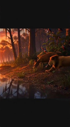 A Peaceful Duck Swim… Until the Jungle Suddenly Comes Alive 😱🦆🦌🦁 | Wildlife Moment