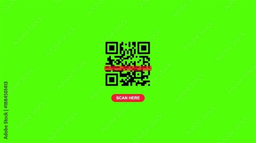 QR Code and Scan Here Button: A vibrant QR code displayed with Scan Here button and on green background, invites interaction and offers access to digital information.