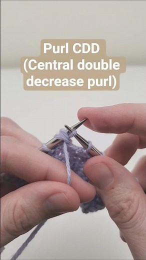 CDD purl (central double decrease purl)