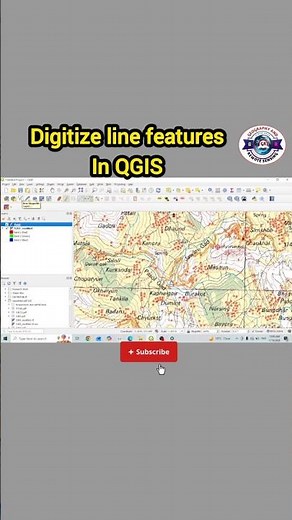 line Digitization in QGIS #shorts