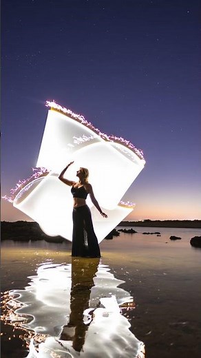 The Ink and the Indigo: Antonella at Twilight #lightpaintingphotography