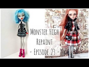 Monster High Repaint, Doll Faceup, Custom Doll, Doll Repaint - Episode 23 - Ghoulia Yelps