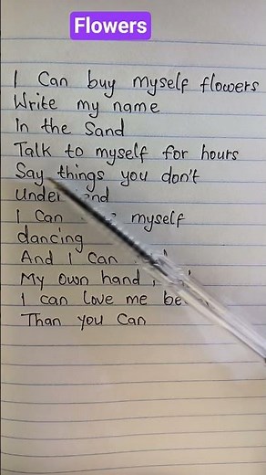 Flowers song by miley cyrus#flowers #mileycyrus #lyrics #songlyrics