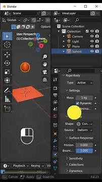 How to make gravity and object bounce in Blender