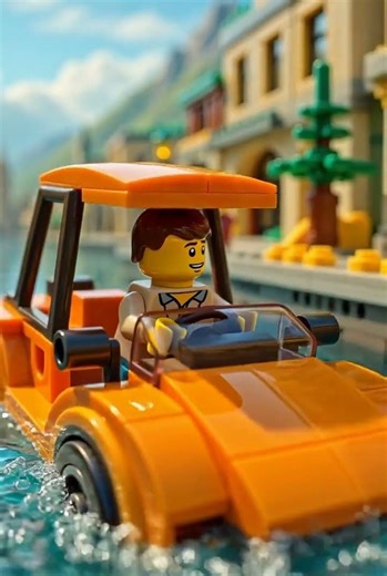 LEGO WATERWAY ADVENTURE! 🚤🔥Boats • Buildings • Big Vibes #shorts