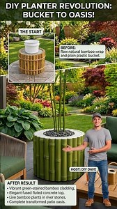 A Genius Bamboo Trick for Your Garden! 🤯🌿 #BambooDIY #ConcreteDIY #DIYPlanter #GardenIdeas