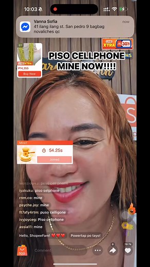 6.6K views · 86 reactions | Congrats agad sa bwena mano piso cellphone mamaya madami pa papiso https://ph.shp.ee/ZDr6CYN | Jenn Chua | Facebook