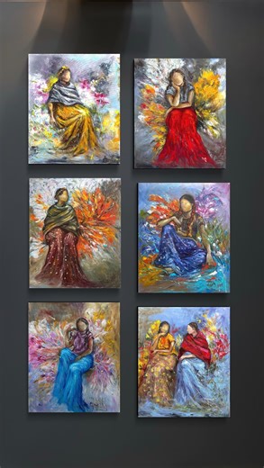 Doris Arellano | pintora mexicana on Instagram: "“Retratos del alma” una serie que nace de la fuerza de mujeres. Cada mujer guarda una memoria, cada color es herencia. No posan, resisten, permanecen, sostienen. Son linajes, raíz y presencia. Fuerza femenina que no se rompe, se transforma. Obras al óleo sobre tela, cada una con dimensiones de 60 x 50 cm. . . . . . . . . . #ReelArtistico #ArteQueSiente #DorisArellano"