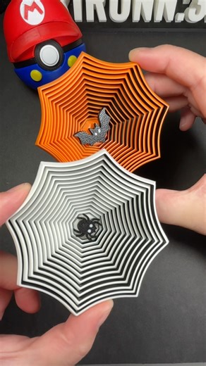 3D Printed Bat & Spiderweb Fidget Toy #Fidget #3dprinting