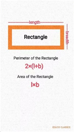 Rectangle formula | Perimeter and Area | #educoclasses25