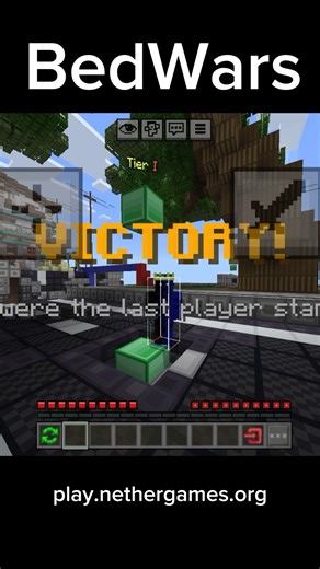 Playing Bedwars In Minecraft Mobile using Hitbox #minecraftgameplay #bedwars