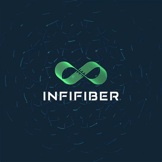 Multi-Line Art Infinity Symbol Logo Design for "INFIFIBER"