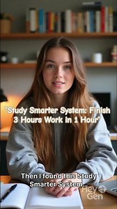 “Study Smarter System: Finish 3 Hours Work in 1 Hour”#motivation #student #study #productivity #exam