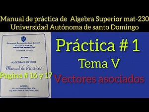 Algebra Superior mat-230 Prácticas No1.Tema V. vectores asociados