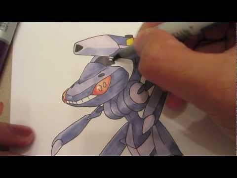 How to draw Pokemon: No.649 Genesect ゲノセクト