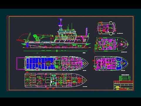 How to draw a cargo ship step by step Autocad 2007