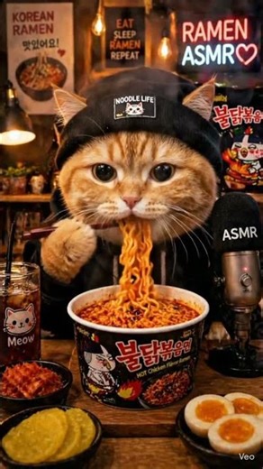 When the ramen is too good to share 🍜😹 🤤🔥#FunnyCat #CatASMR #RamenCat #CuteCat #Shorts #Viral #new
