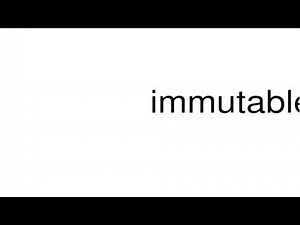 How to pronounce immutable