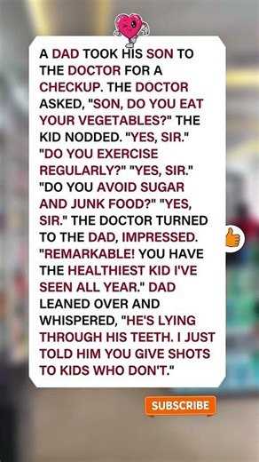 Dad Used Fear as Motivation 💀🩺 #parenting #dadjokes #funny