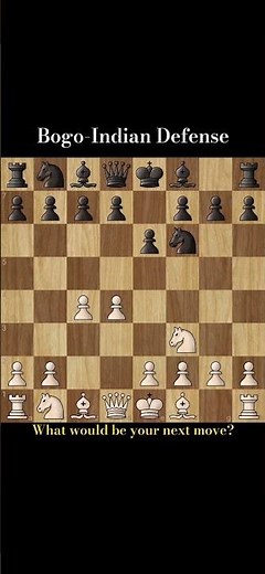 Bogo Indian Defence - chess opening #chess #chessopenings
