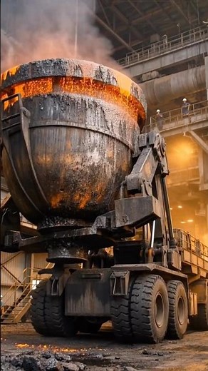 🔥 Massive Slag Truck Moving 1600°C Furnace Slag : Inside a Steel Plant🔥