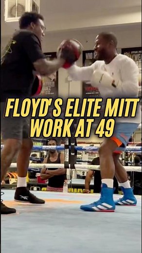 Floyd Mayweather SHOWS OUT at 49 on the mitts!