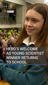 The winner of this year’s Stripe Young Scientist and Technology Exhibition received a hero’s welcome on her first day back at school in Co Kerry. Aoibheann Daly, a fourth-year student at Mercy Secondary School, Mounthawk in Tralee, secured the title for her brain cancer diagnosis tool, “GlioScope”. The 15-year-old was inspired to research the project after studying a three-week medicine course in Dublin City University. Link in bio to read more 📲 #ireland #stripeyste #yste #science #technology 